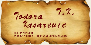 Todora Kašarević vizit kartica